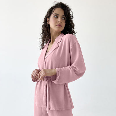 Pink cardigan home clothing