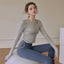 Sports yoga long sleeved top