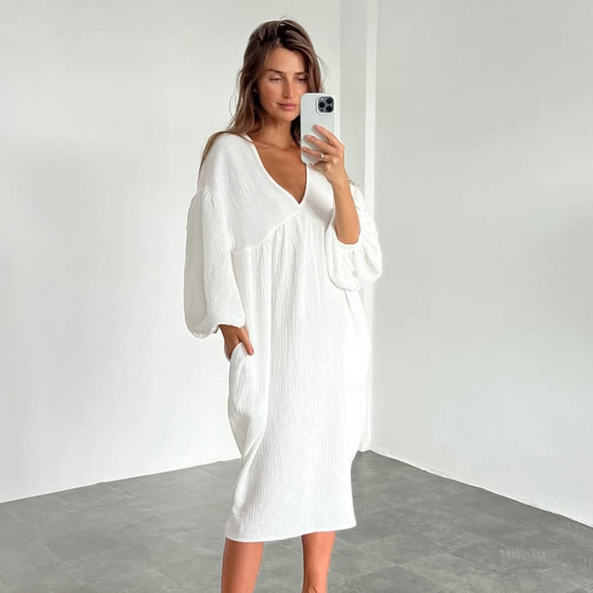 cotton loose fitting nightgown