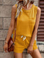 Casual round neck shorts suit