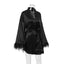 Ostrich feather cardigan bathrobe