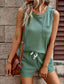 Casual round neck shorts suit