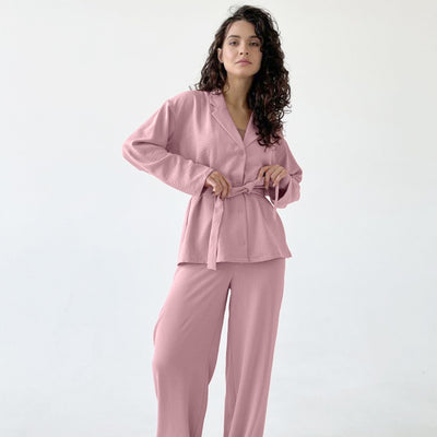 Pink cardigan home clothing