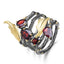 Topaz natural crystal ring