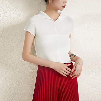 Chiffon short sleeve t-shirt