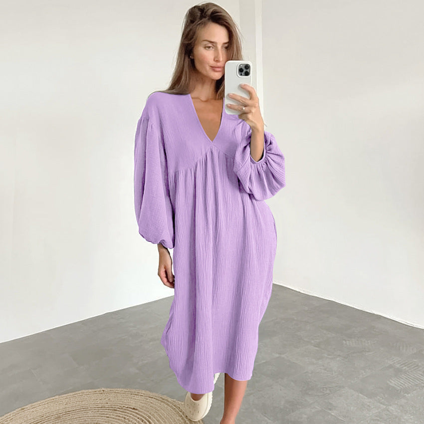 cotton loose fitting nightgown