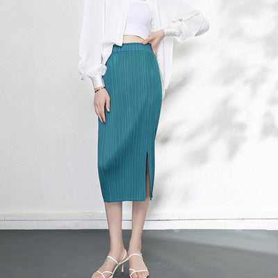 High waisted split skirt