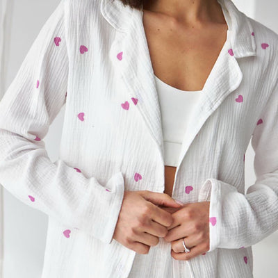 Printed pure cotton pajama suit