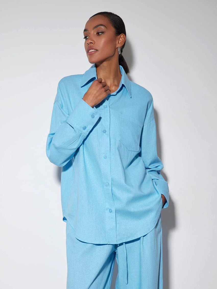 Oversize shirt suit