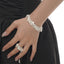 Straw skirt swaying silver bracelet