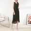 Women's pleated tassel dress