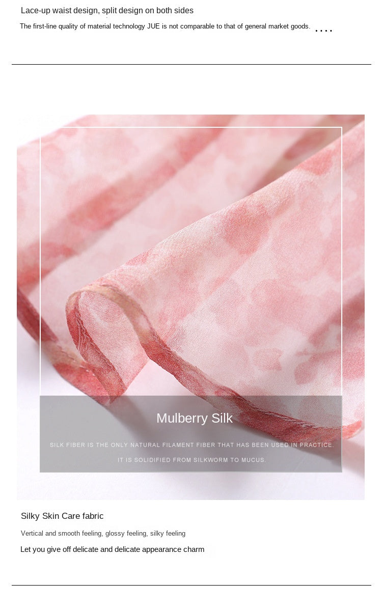 Mulberry silk round neck dress