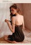 Lace suspender ice thin nightgown